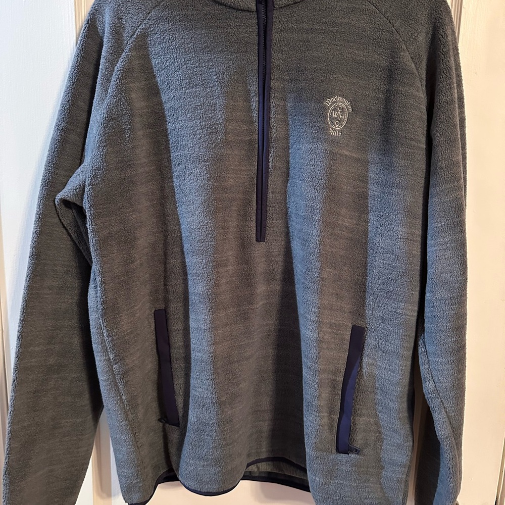 Peter Millar Charcoal and Navy Zip-Up Sweater